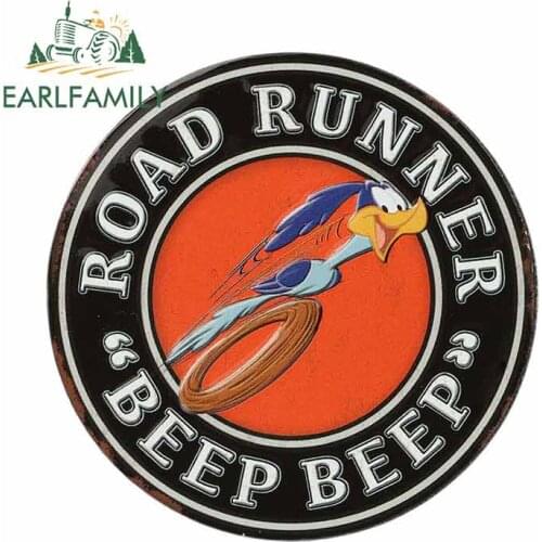 EARLFAMILY 13cm x 13cm For Road Runner Car Graffiti Sticker Auto Air Conditioner Decal Vinyl Material Scratch-proof For SUV JDM