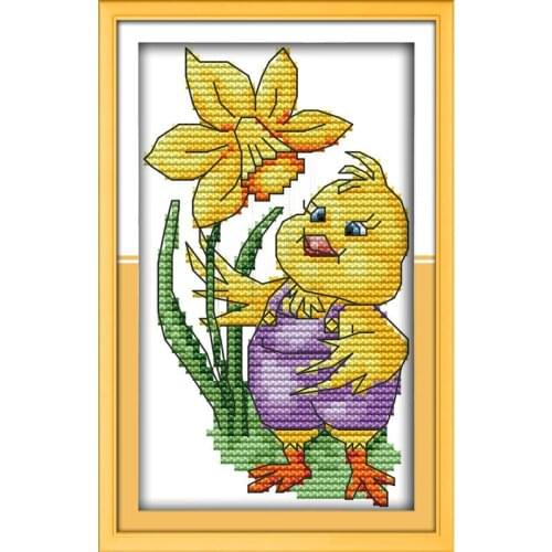 Halloween Chicken Home Decorations Child DIY & Gift Handmade DMC Cross Stitch Needlework Embroidery Counting Pattern on Canvas