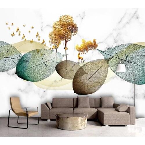 Customized wallpaper 3d simple abstract ink landscape gilt stone pattern new Chinese TV background wall living room bedroom обои