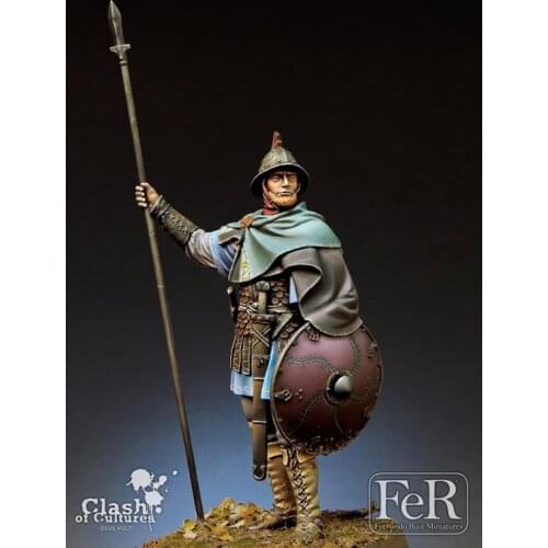 1/24 Carolingian Cavalryman, 850, Resin Model figure GK, Ancient war theme, Unassembled and unpainted kit