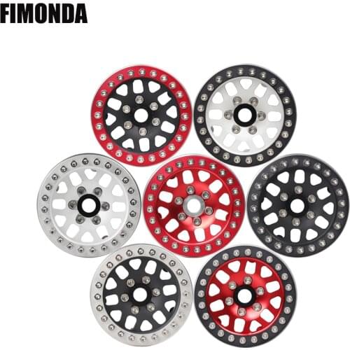 4pcs 1.9inch Aluminum Alloy Beadlock Wheel Rims for 1/10 RC Crawler Car Axial SCX10 90046 WRAITH 90018 Traxxas TRX4 D90 D110