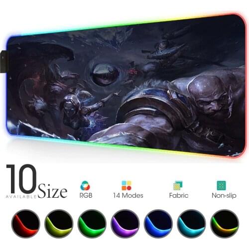 League of legends balance RGB Mouse Pad Black Gamer Accessories Large LED MousePad Gaming Desk Mat PC Desk Play Mat with Backlit