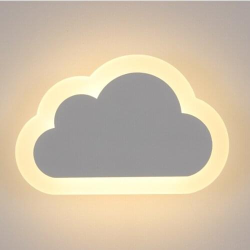 8W Modern LED Wall Light living room kids' bedroom decor clouds wall lamps Acrylic&Iron minimalist Sconce lamp AC 110V 220V 240V