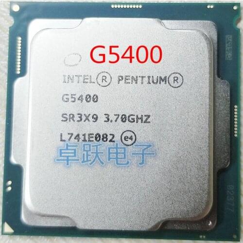 Intel PC Desktop computer Pentium Processor G5400 3.7G 512KB 4MB CPU LGA 1151-land FC-LGA 14 nanometers Dual-Core CPU