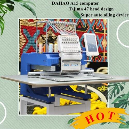 Newest Type HOLiAUMA One /4 Heads 15 Needles Household Hat, Cap Computerized Embroidery Machine Price