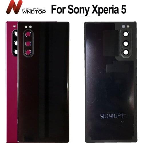 New Glass Battery Housing Door Back Cover Case For Sony Xperia 5 Battery Cover Housing 6.1" For Sony 5 Battery Cover J9210