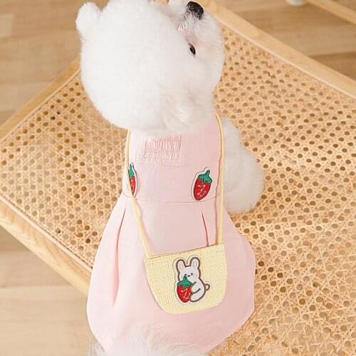 Pet Clothes for Small Dogs Cats Sleeveless Vest Skirt Summer Thin Breathable Cute Puppy Kitten Cotton Princess Birthday Dress