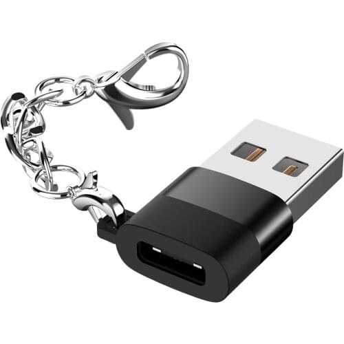 Type C to USB2.0 Adapter Converter USB C Female to USB 2.0 Male OTG Cable Converter for Samsung Galaxy s9 Huawei P20 With Chain