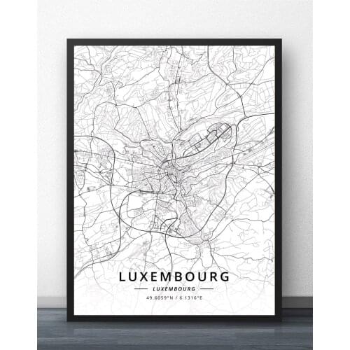 Luxembourg Map Poster