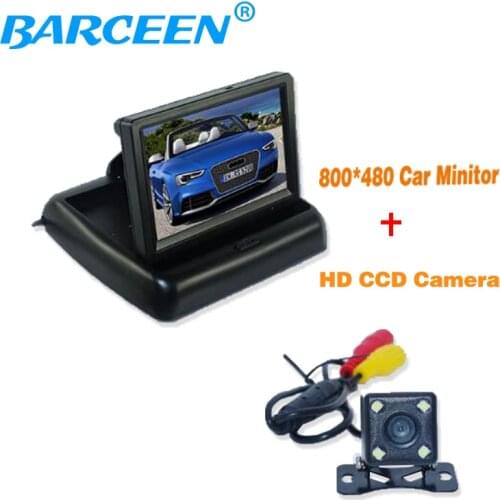 Factory direct sale New 800*480 4.3'' TFT LCD HD Digital Car Monitors Reversing Wi Colorful night vision Reverse Camera