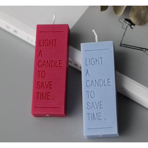 Rectangle Letter Candle Mold INS Style Simple Color Style Scented Candle Making Plaster Molds