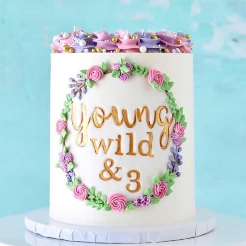 R2JC Cake Tool Acrylic Letter Number Embossed Cutter Mold Cookie Cutter Stamp with Brush Fondant Cake Decorating Tools