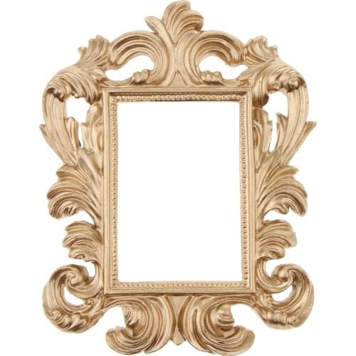 Resin Baroque Photo Picture Frame Wall Door Frame Home Decorations Rectangle 11.5x8.7x0.8cm Event & Party
