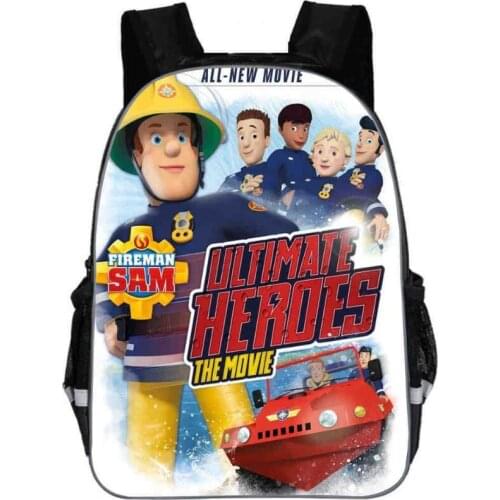 Arrival Cartoon Hero Fireman Sam Printed Backpacks For Kids Bag For Children Boys Schoolbag For Kindergarten school bags Gifts