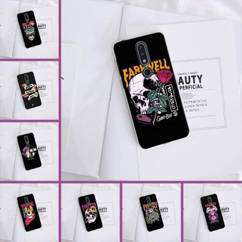 Skull Skeleton Flower Quote Cartoon Silicone Phone Case For Nokia 4.2 3.2 Soft Back Cover For Nokia 2.1 3.1 5.1 6.1 7.1 Plus