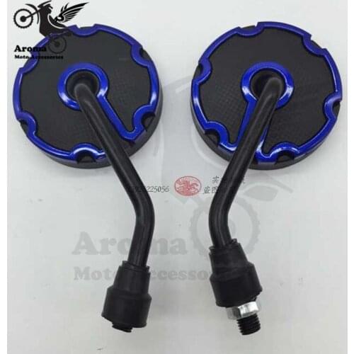 Blue 6 color round electric bicycle Scooter E-BIKE motorcycle rearview mirror for Yamaha mirror Suzuki modified rear view mirror