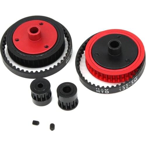 3.2/5.0 Belt Drive Transmission Gears System for 1/10 RC Car Crawler Axial SCX10 & SCX10 II 90046 Upgrade DIY Parts