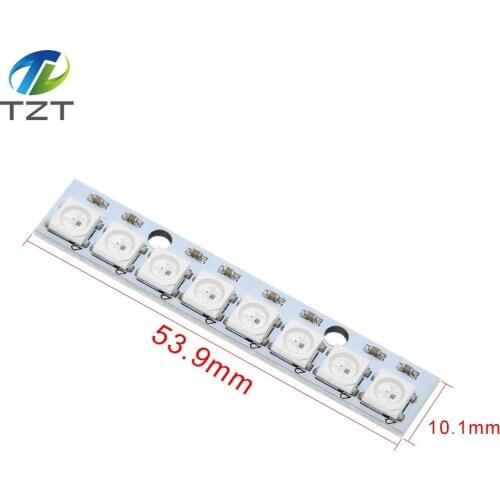 TZT teng Stick 8 channel WS2812 5050 RGB LED lights built-in full color-driven development board