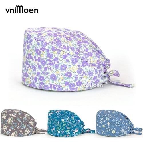 Unisex scrubs cap Food Service Working Beauty Cap gorros quirurgico Men Female Cap Nursing Printing hats