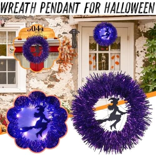 Witch Broom Garland Hanging Room Corridor Haunted Terror House Prop Horror Witch Party Halloween Decoration Door Pendant 40