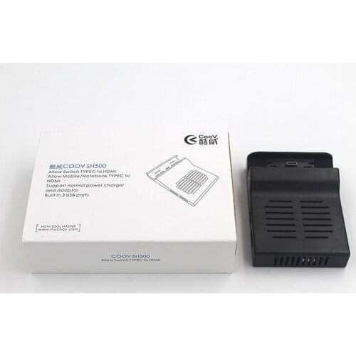 Power Charger For NS Switch COOV SH500 Allow Switch Adapter Type C to HDMI For Mobile /Notebook With 3 USB Ports