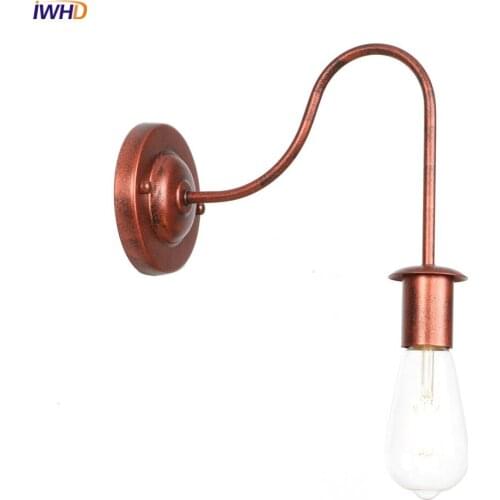 IWHD Iron Nordic Wandlamp Edison LED Wall Lamp Simple Vintage Industrial Wall Light Home Lighting Applique Murale Luminaire
