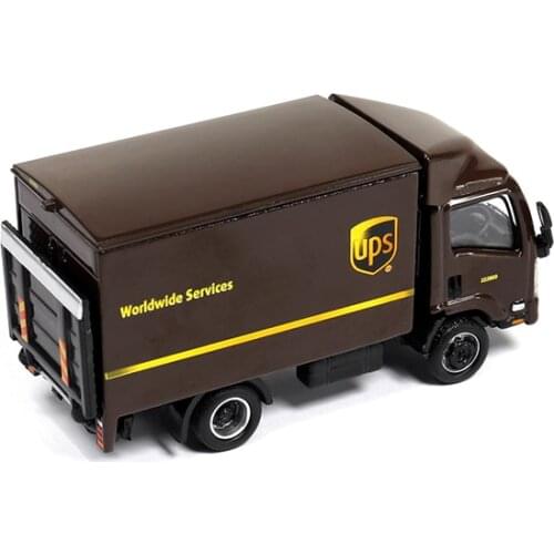 1:64 Cast Metal Alloy Miniature Scene Car Model Fifty Boll Series United Parcel Fast Truck Salon Girls