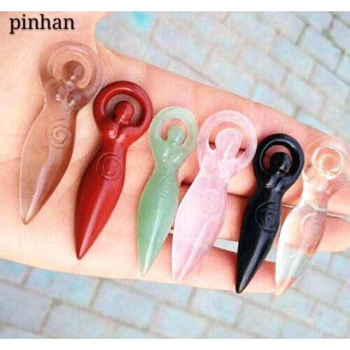 1pcs Amazing Natural Crystal Carving Skull Hand Carved "Statue of Liberty" For Collection Reiki Healing Meditation