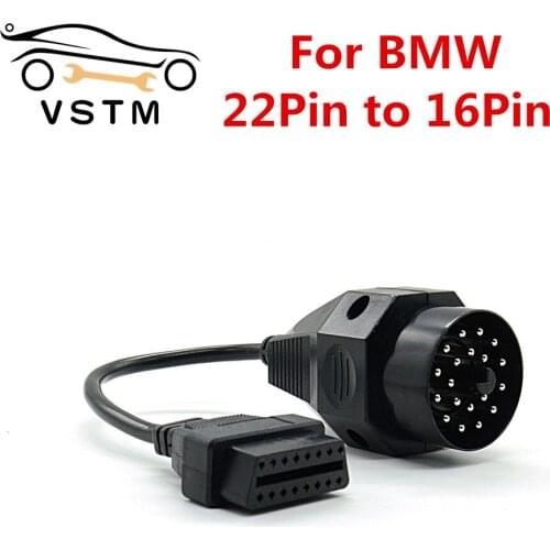 2021 Newest OBD2 Diagnostic Adapter For B*MW 20Pin to OBD2 16Pin Female Connector Full Pin Fits OBDII 20Pin to16 Pin