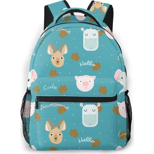 2021 Backpack Women Shoulder Bag Cute Animals With Words Fashion School Bag For Teenage Girl Backpacks Travel Bag