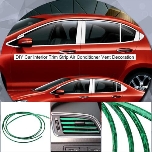 Car Styling Universal DIY Flexible Interior Moulding Trim Strips Car Accessories Decoration Strip Dashboard 3M Edge Sticker