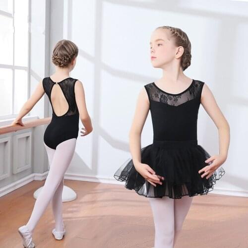 Ballet Leotard For Girls New Arrival Vintage Sweet Lace Ballet Dress Children High Quality Short Sleeve Ballet Dancing Skirt