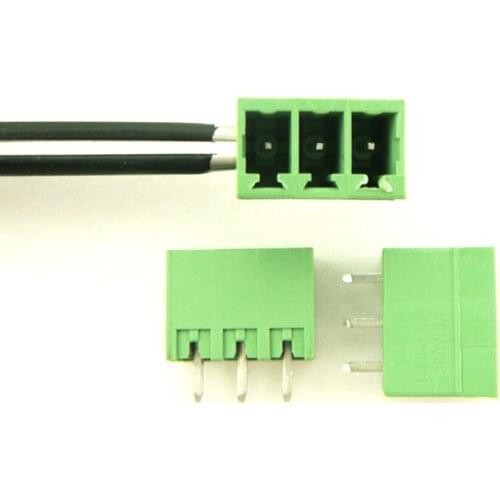 Free shipping (100pcs/lot) 15EDGK-3.81-3P + 15EDGVC-3.81-3P Straight Pin Screw Terminal Block Connector Pluggable type