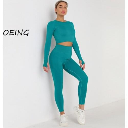 Seamless 2 Piece Set Women Leggings Workout Clothes for Women