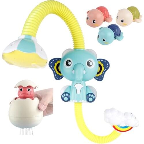 Electric Baby Shower Elephant Spray Toddler Boys Bath Toys Bathroom Water Toy Yellow Duck Cute Turtles Dinosaur Egg for Kids