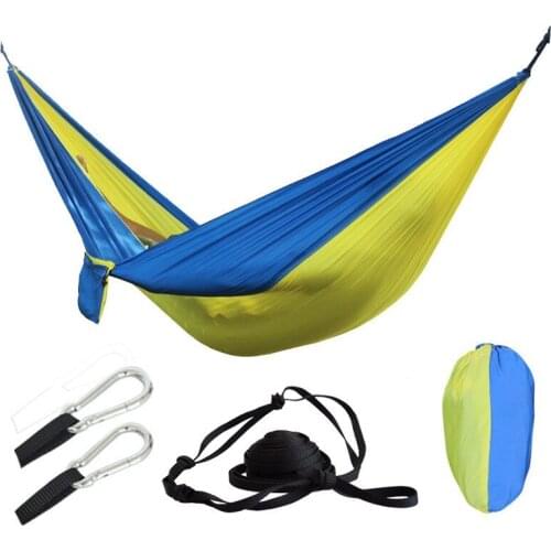 Hiking Camping 270*140cm Hammock Portable Nylon Safety Parachute Hamac Hanging Chair Swing Outdoor Double Person Leisure Hamak