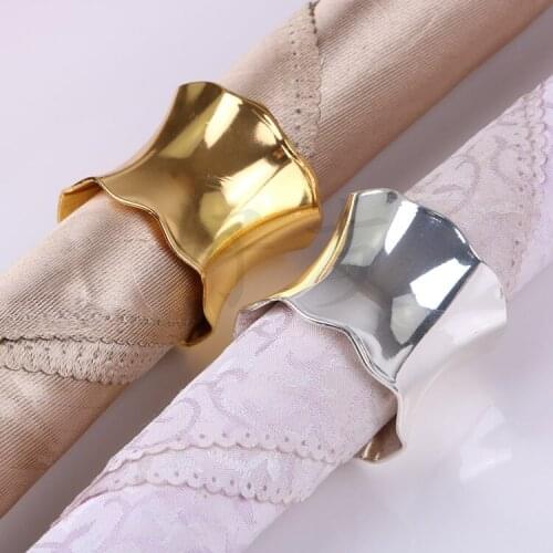 12/PCS round western restaurant napkin ring model room hotel metal gold napkin buckle napkin ring
