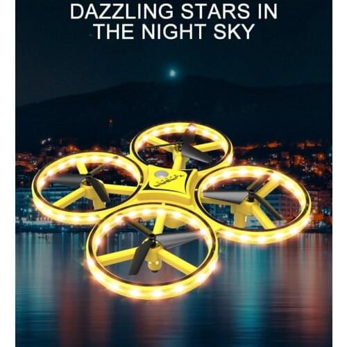 Mini Quadcopter Induction Drone Smart Watch Remote Sensing Gesture Aircraft Hand Control Drone Altitude Hold RC UFO Toys