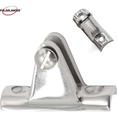 Marine Boat Deck Hinge Mount Bimini Deck Hinge 1pcs 316 Stainless Steel-Concave Base Top Fitting Hardware