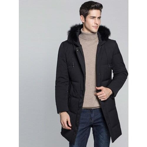 2020 New Duck Jacket Men Big Fox Fur Collar Winter Down Coat Male Parka Outerwear Mens Jackets Abrigo Hombre KJ559