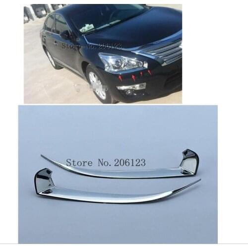 New Chrome Front Headlight Cover Trim Eyelid For Nissan Altima 2013 2014 2015 2