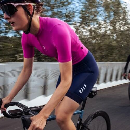 New MAAP Womens Cycling Jersey Summer Short Sleeve Bicycle Clothing Quick Dry Mountain Bike Clothes Breathable Sports Top MTB