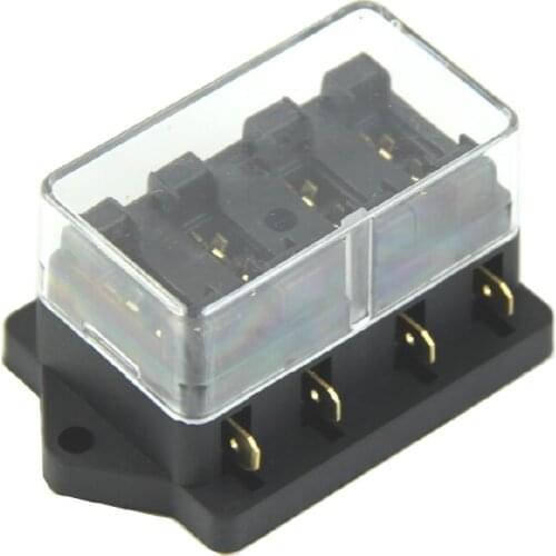 NEW 4 WAY CAR VEHICLE CIRCUIT BLADE FUSE BOX/HOLDER STANDARD BLOCK HOLDER