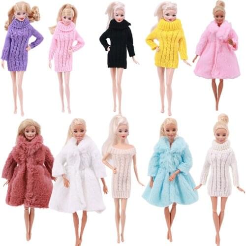 Doll Clothes Sweaters Suit Fit Barbies Accesstories Girl For Bobblehead Joint Body Doll Outfit