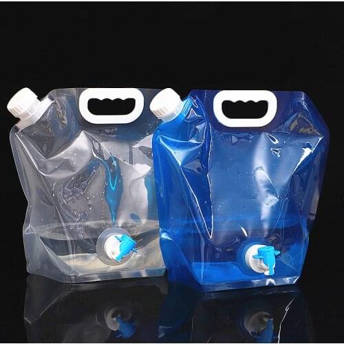 Outdoor Water Bags Foldable portable Drinking Camp Cooking Picnic BBQ Water Container Bag Carrier Car 5L
