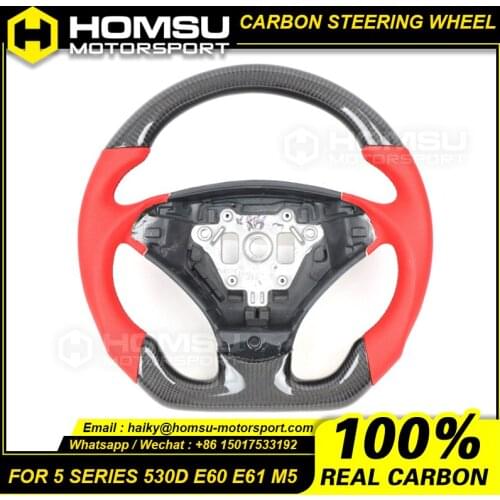 2004-2010 5 Series 530D E60 E61 Reshape Carbon Fiber Steering Wheel For bmw 5 Series E60 M5
