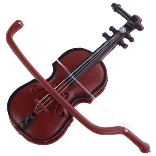 Violin Dollhouse For Decorative Music Instrument Crafts DIY Home Decoration Child Gift