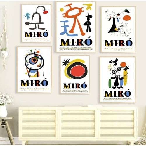 Joan Miro Modern Abstract Round Color Wall Art Canvas Painting Nordic Posters And Prints Wall Pictures For Living Room Decor