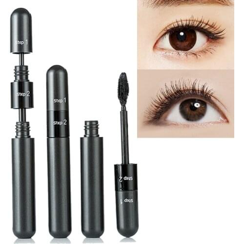 2 in1 Thick curling lengthening eyelash extension mascara waterproof long lasting 4D eyelash mascara makeup lashes eyelashes