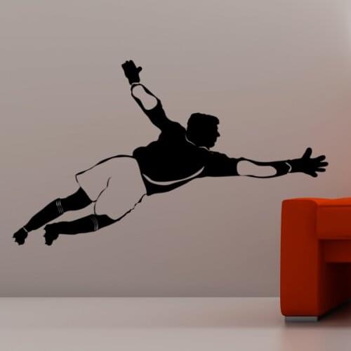Goalkeeper Ball Football Soccer Star Sketch Fashion Wedding Decor Vinyl Waterproof Wall Sticker Bedroom Wallpaper Wall Decal
